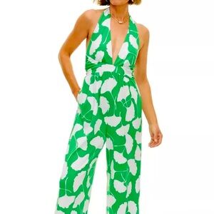Halter Ginkgo Green Jumpsuit One-Piece DVF/ Target Diane von Furstenberg